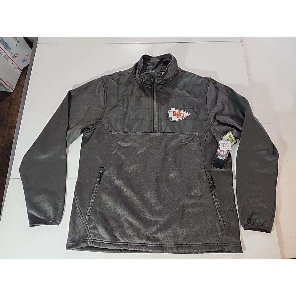 Kansas City Chiefs Dunbrooke Pathfinder Quarter‑Zip Jacket Men's M Black NWT‎